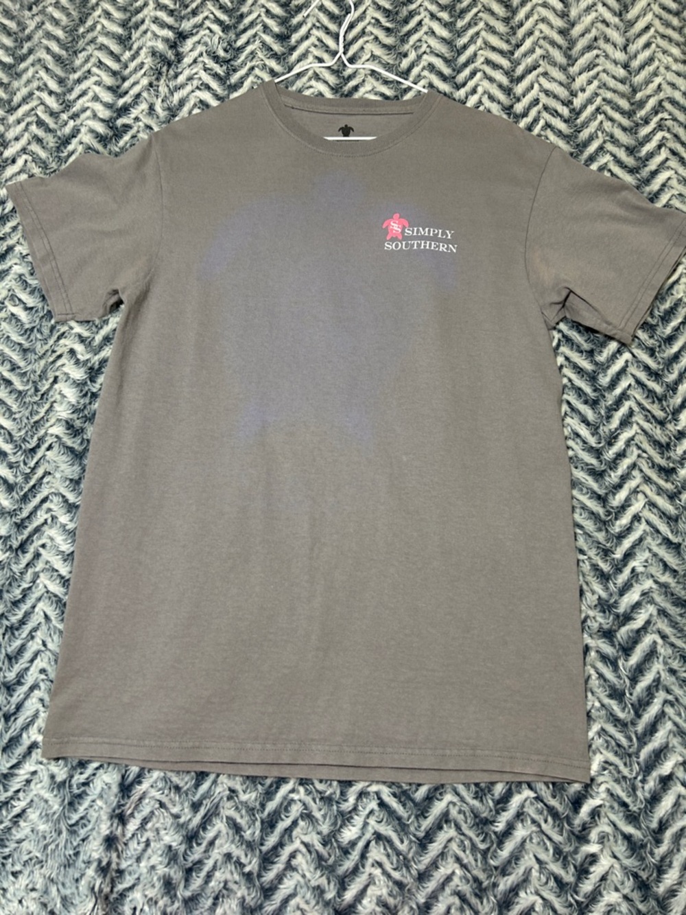 Simply Southern Women’s Short-Sleeve Tee in Gray with Pink Logo